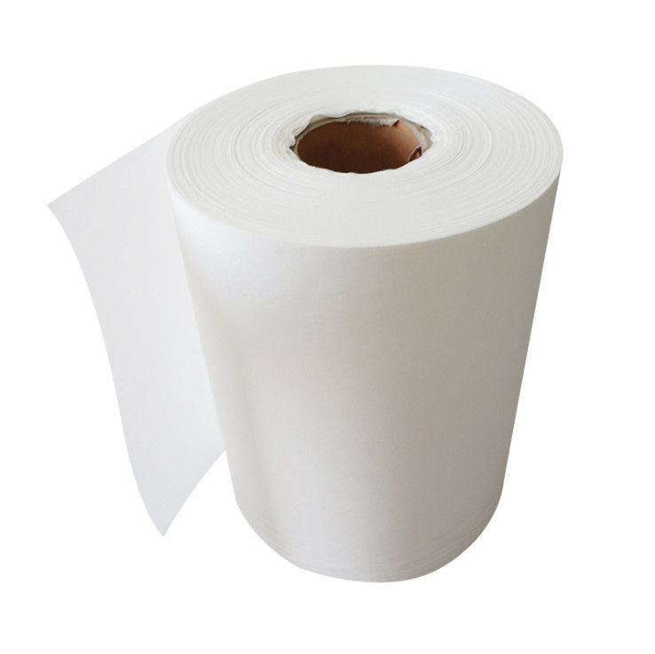 Spunlace no tejido natural suave del algodón de Rolls de la tela de Spunlace del algodón crudo no tejido para los trapos faciales